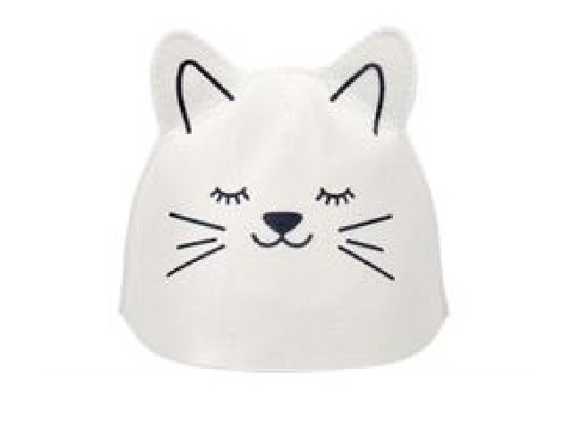 Шапка для бани и сауны детская «Котёнок» 